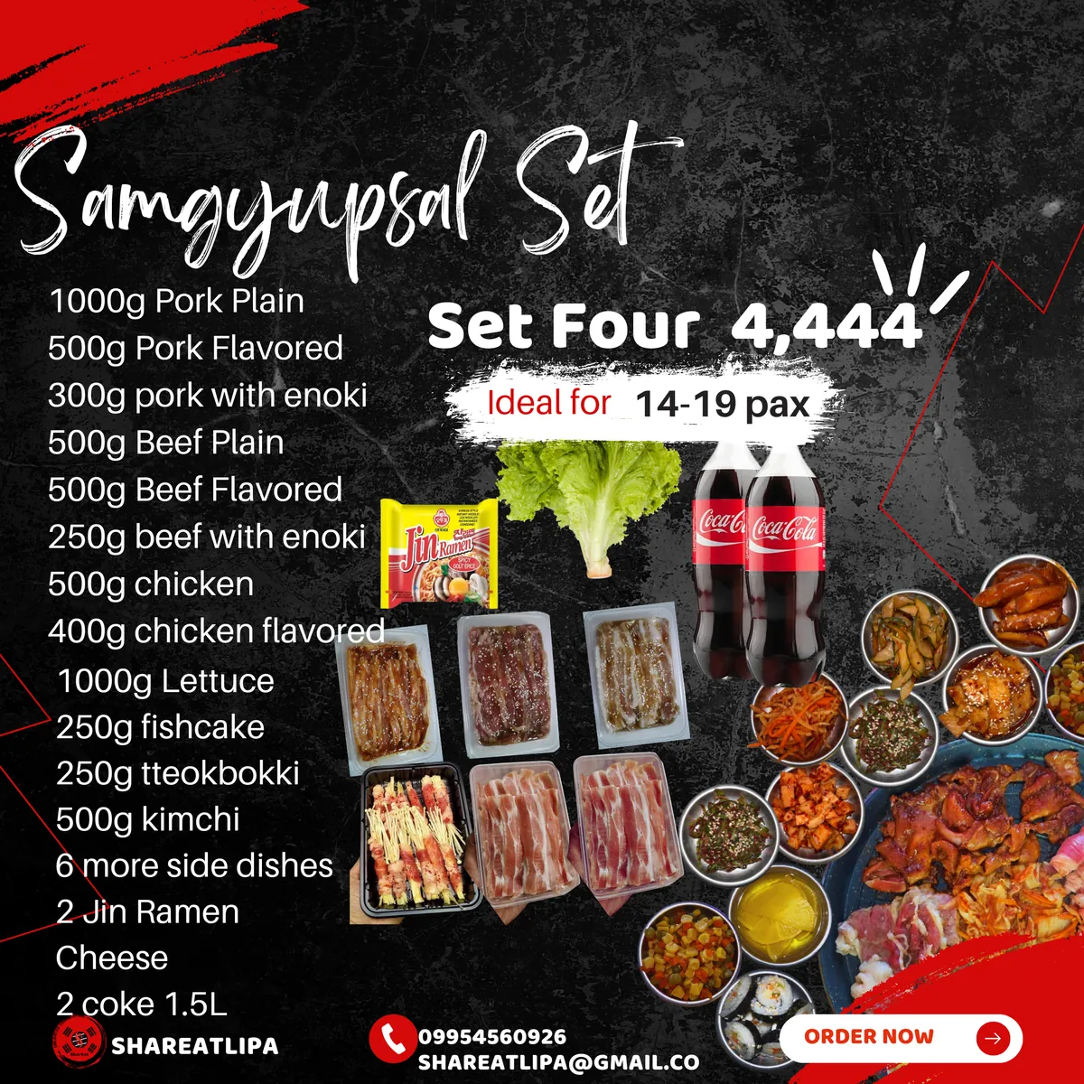 Set Four samgyupsal take-out set