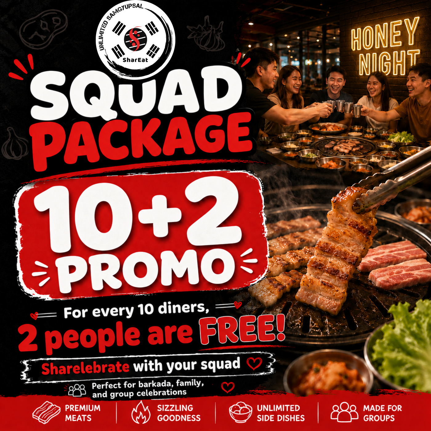 SharEat 10+2 Promo — kumain ng 10, libre ang 2, ngayong Araw ng Kalayaan sa Lipa at Malvar.